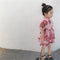 Girl's Summer Dress Waist Flower Princess Dress
